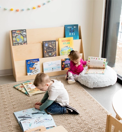 How to Set Up a Functional Daycare Room Preschool Bookshelf Reading Area