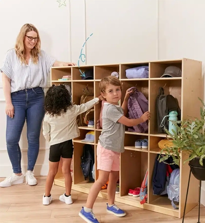 How to Set Up a Functional Daycare Room Preschool Locker Cubbies Area