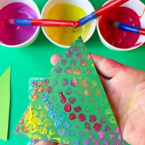 Christmas Color Mixing Preschool Christmas Crafts