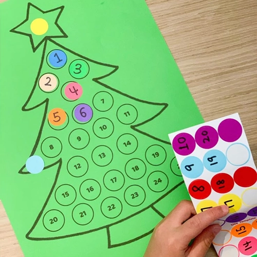 Counting Christmas Trees Preschool Christmas Crafts