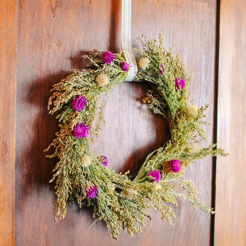 Dried Flower Wreaths Preschool Christmas Crafts