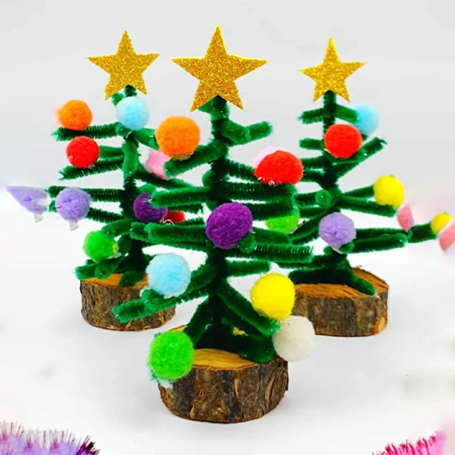 Pipe Cleaner Twisting Crafts Preschool Christmas Crafts