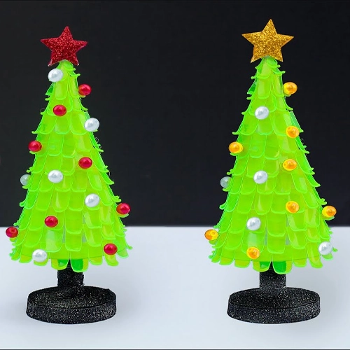 Plastic Bottle Christmas Trees Preschool Christmas Crafts