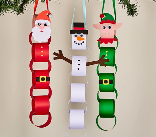 Recycled Paper Chains Preschool Christmas Crafts