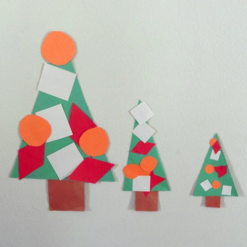 Shape Christmas Trees Preschool Christmas Crafts