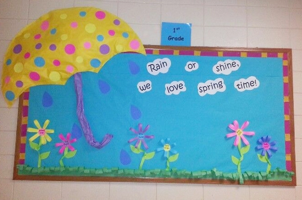 Spring Showers Fetch May Flowers Bulletin Board Ideas Spring Bulletin Board Ideas for Preschool