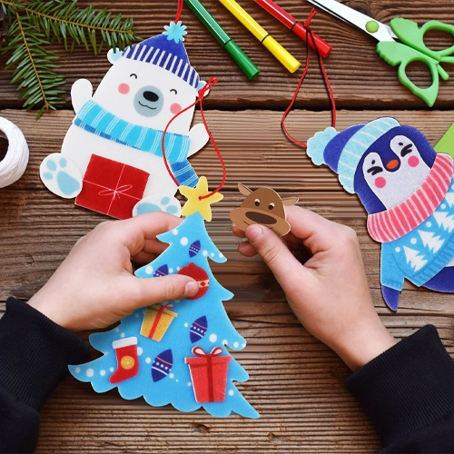 Sticker Christmas Ornaments Preschool Christmas Crafts