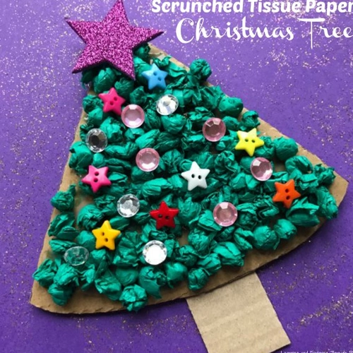 Texture Christmas Tree Preschool Christmas Crafts