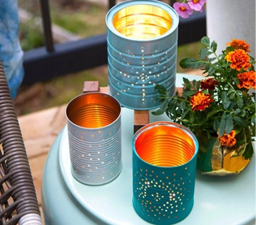 Tin Can Lanterns Preschool Christmas Crafts