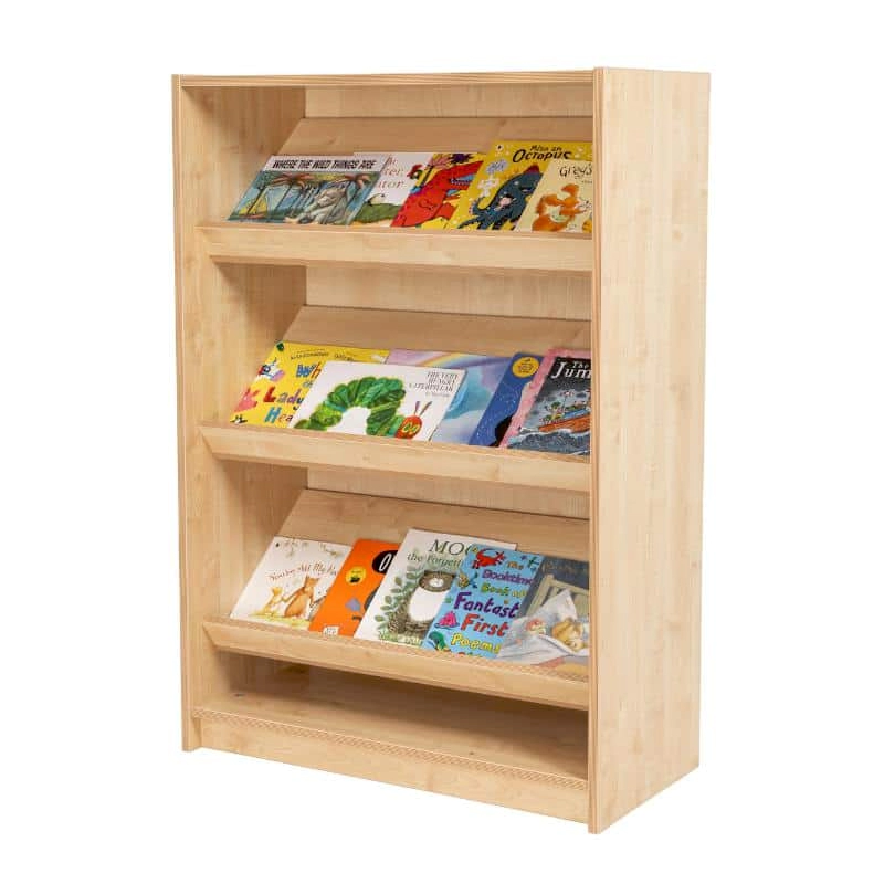 Custom Preschool Classroom Bookshelf by TOP Montessoris-Angled Classroom Book Display Shelf