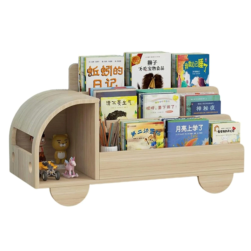 Custom Preschool Classroom Bookshelf by TOP Montessoris-Fun Car-Themed Bookshelf