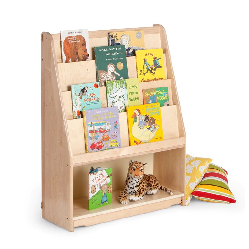 Custom Preschool Classroom Bookshelf by TOP Montessoris-Multi-Functional Wooden Bookcase with Storage