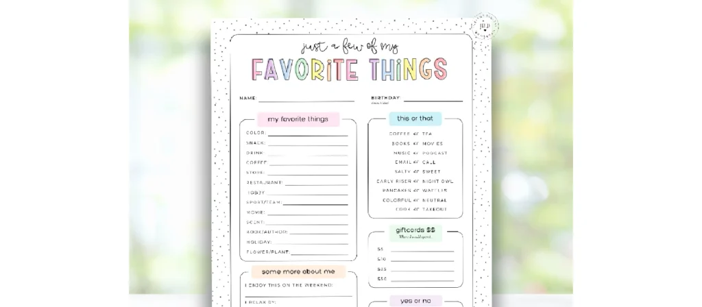 The Best All About Me Preschool Activities for Fun Learning My Favorite Things Graph