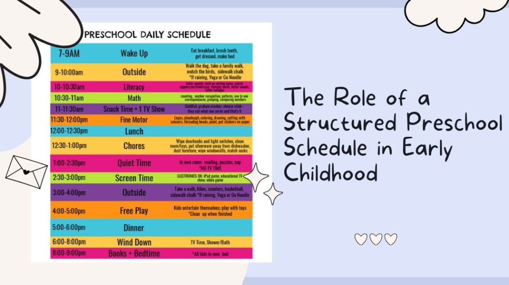 The Role of a Structured Preschool Schedule in Early Childhood