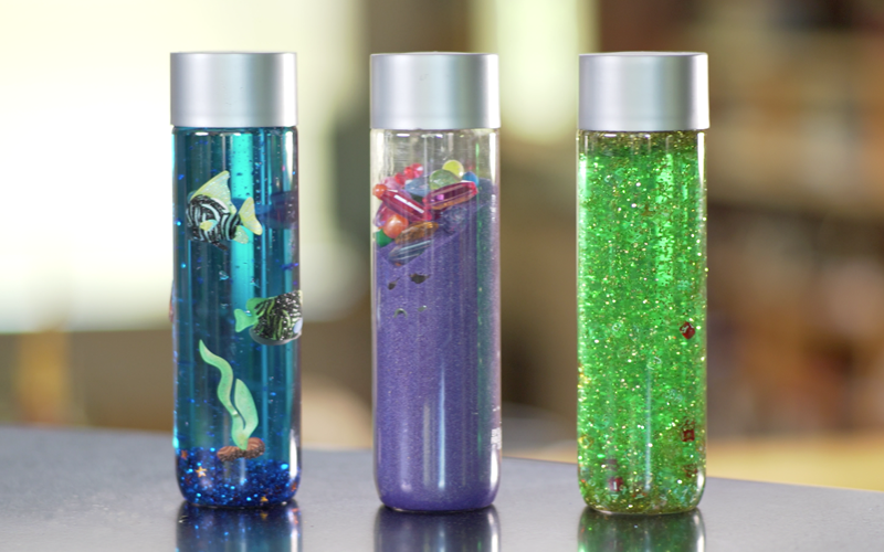 50 Rainy Day Activities for Kids That Inspire Indoor Fun 27 DIY Sensory Bottles with Glitter & Water