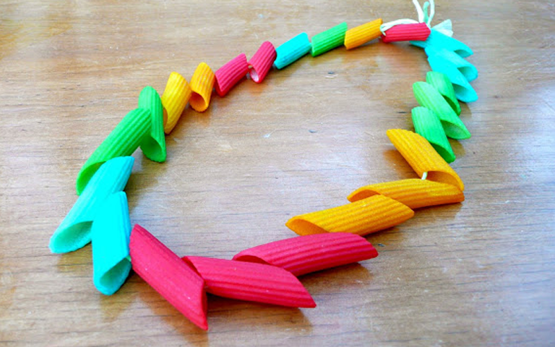 50 Rainy Day Activities for Kids That Inspire Indoor Fun 29 Make a Necklace Out of Beads or Pasta