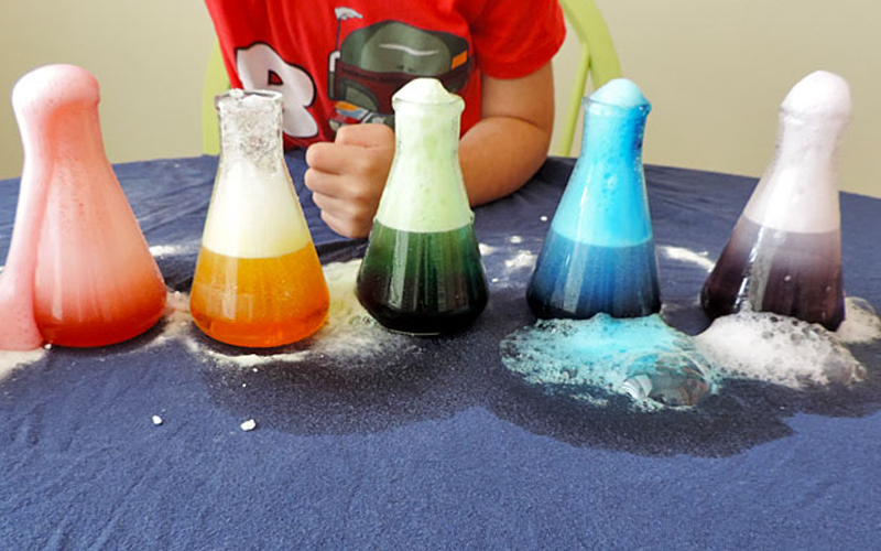 50 Rainy Day Activities for Kids That Inspire Indoor Fun 55 Make an Eruption with Baking Soda and Vinegar