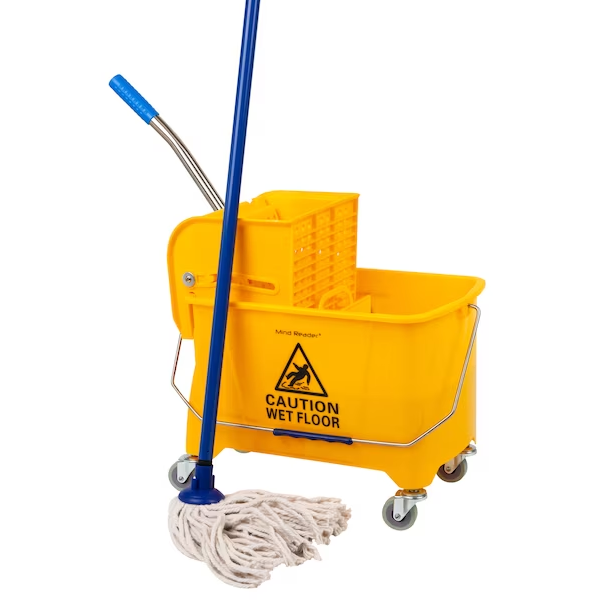 Daycare Cleaning: How Can You Ensure a Healthy Environment? 20 Mops and mop buckets with wringers