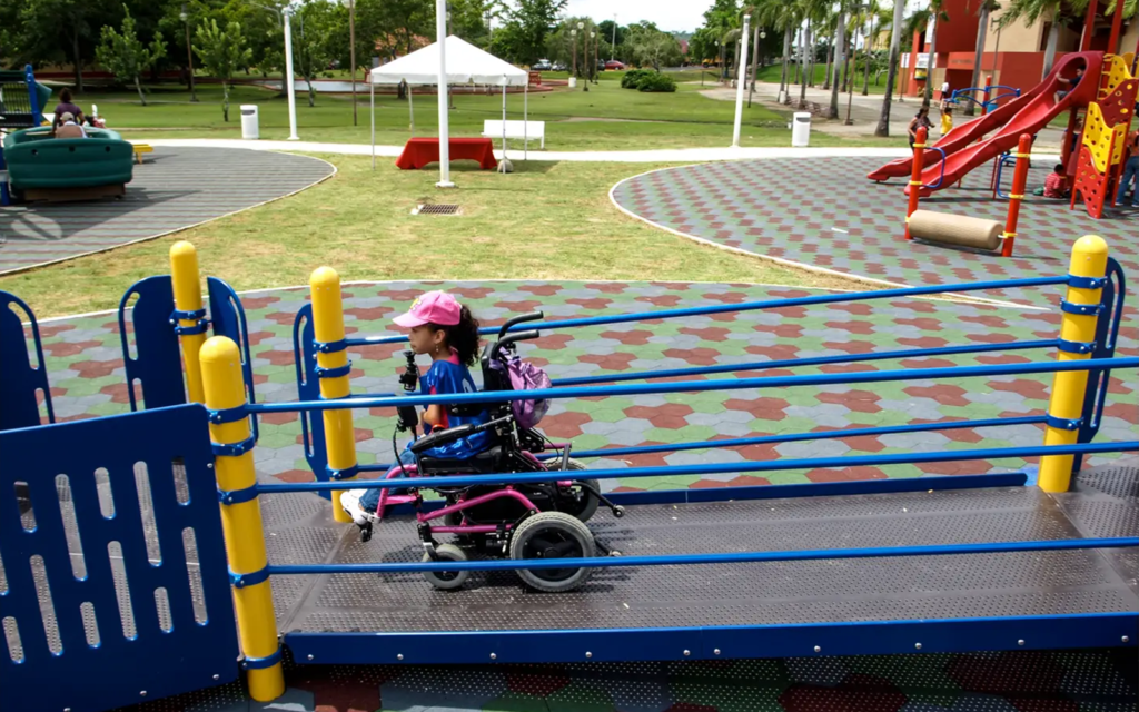 Suitable Inclusive Playground Equipment for Kindergartens 14 Wide Gradual Access Ramps