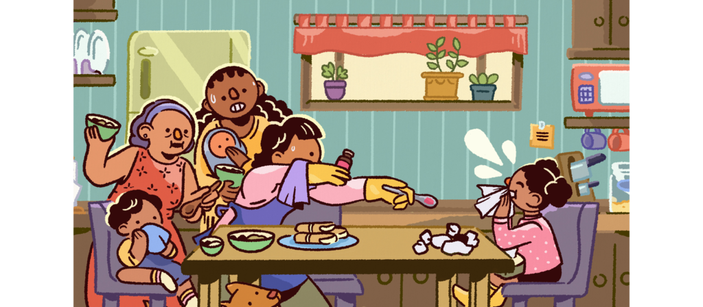 Daycare Cleaning: How Can You Ensure a Healthy Environment? 4 common viruses in daycare illustration