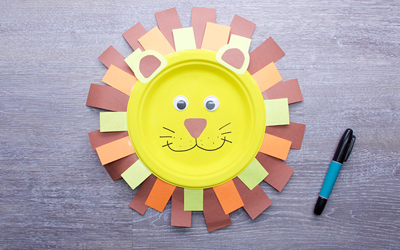 Paper Plate Lion