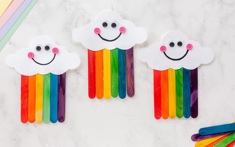 Popsicle Stick Rainbow