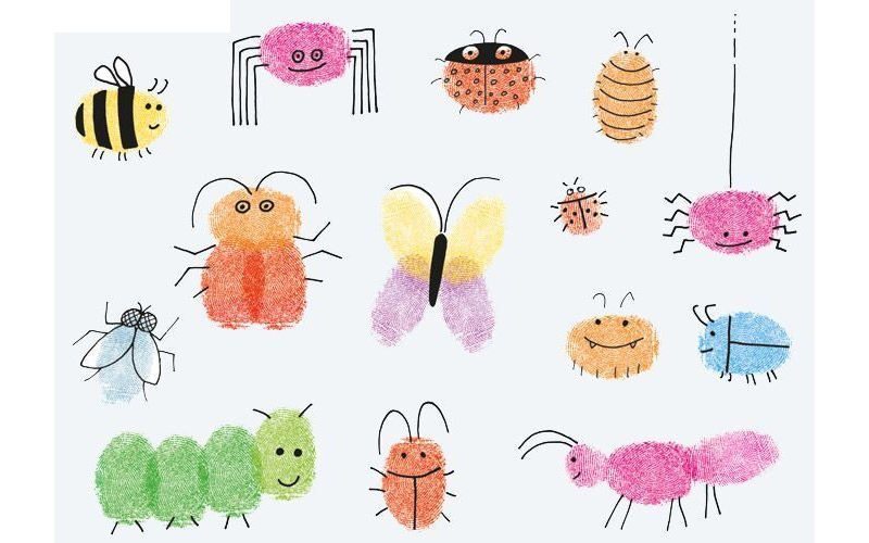 Thumbprint Bugs Art