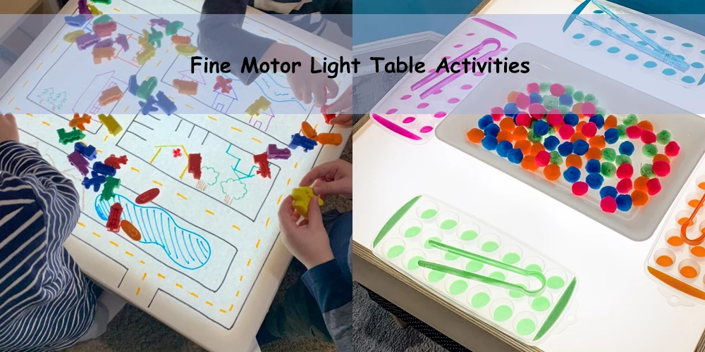 Fine Motor Light Table Activities