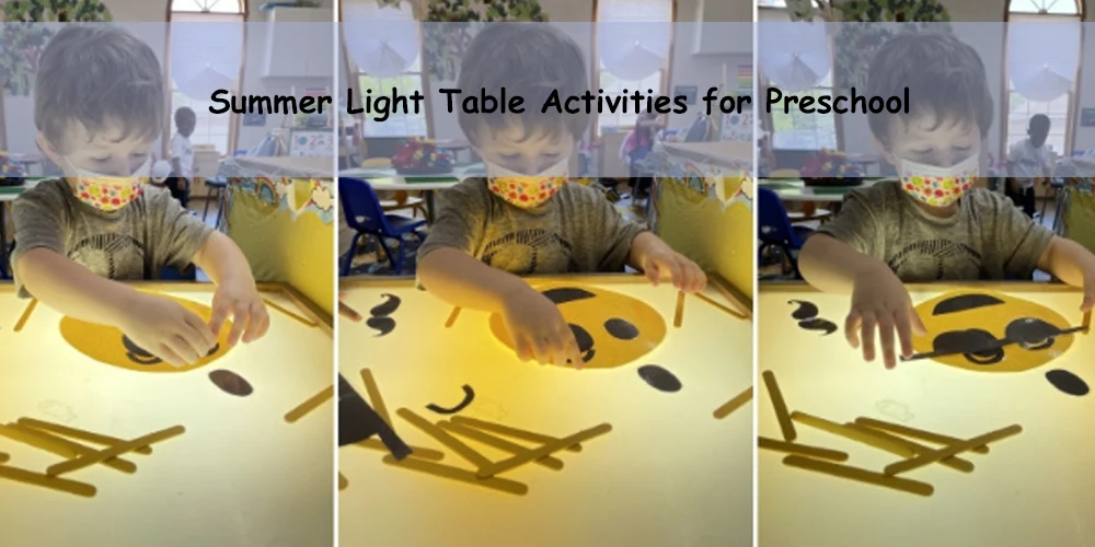 Summer Light Table Activities for Preschool
