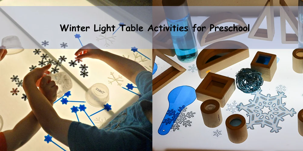 Winter Light Table Activities for Preschool