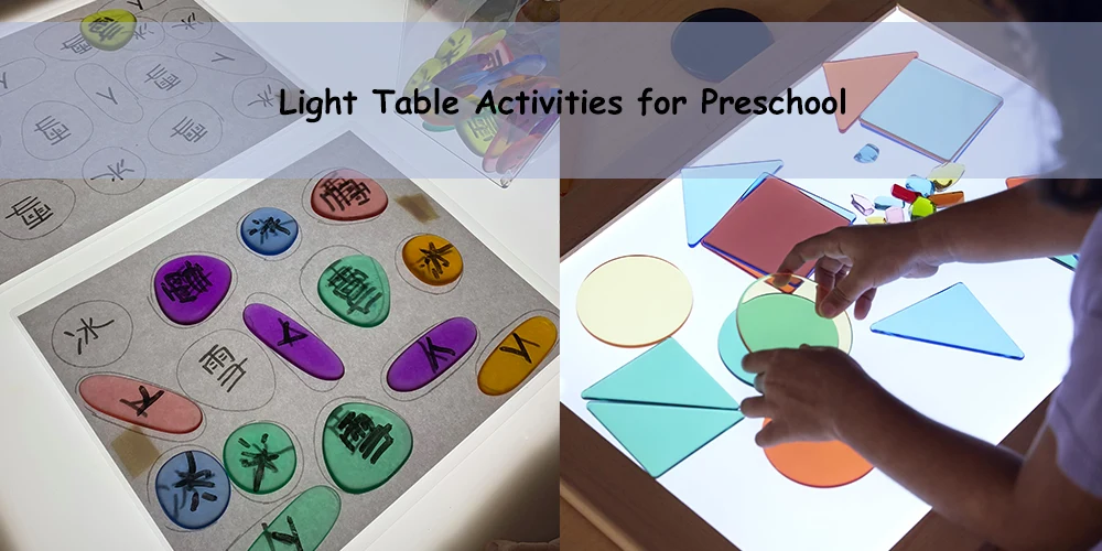 light table activities for preschool