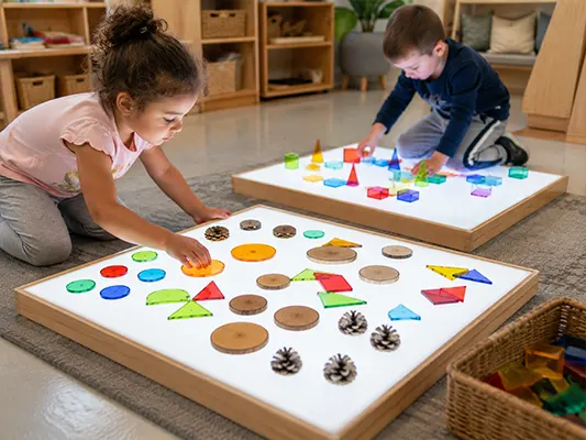 How to Make the Most of a Preschool Light Table? 6 Floor Light Panels or Light Boards