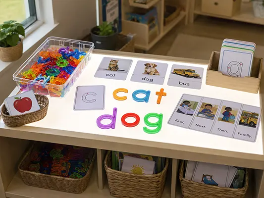 How to Make the Most of a Preschool Light Table? 10 Literacy Materials