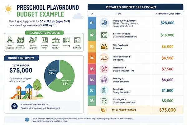 Preschool Playground Budget Example