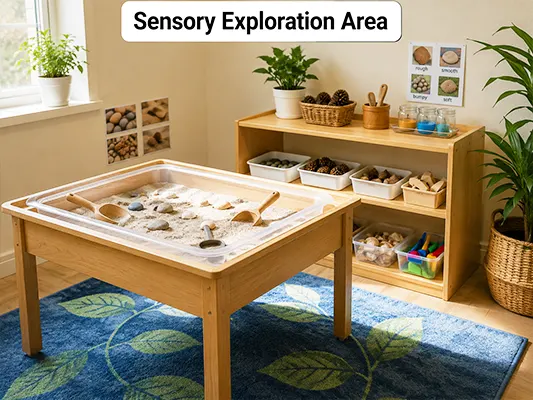 How to Set up Learning Centers?From Space Planning to Final Inspection. 16 Sensorischer Erkundungsbereich